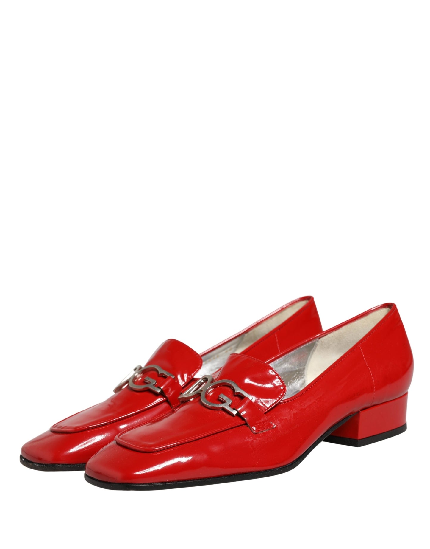 Dolce & Gabbana Red Patent Leather Moccasin Slip-On Shoes