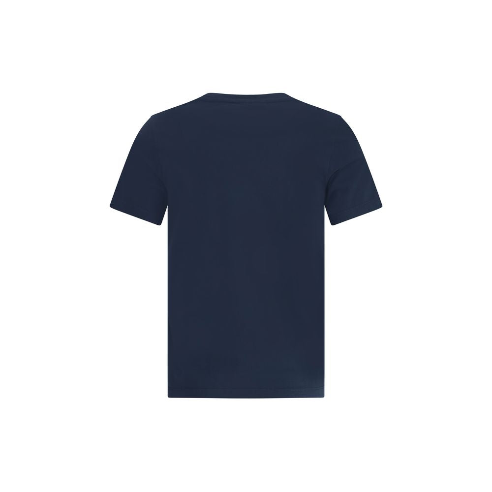 Maison Kitsuné Blue Cotton T-Shirt - The Fox Head Regular T-shirt