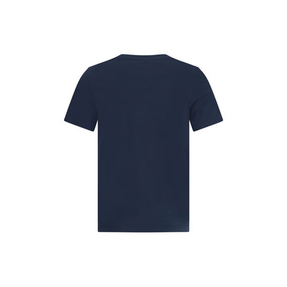 Maison Kitsuné Blue Cotton T-Shirt - The Fox Head Regular T-shirt
