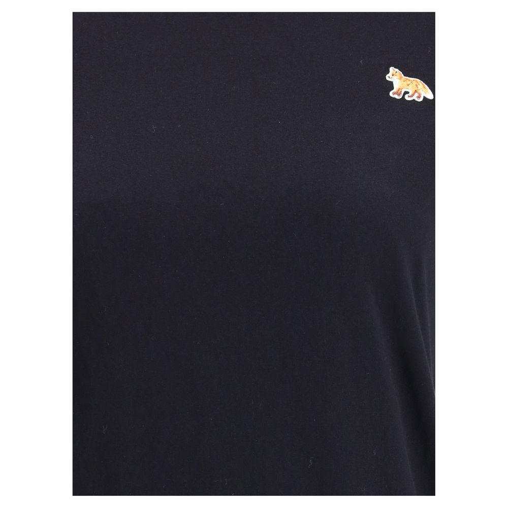 Maison Kitsuné Black Cotton T-Shirt - Baby Fox Regular Tee-Shirt