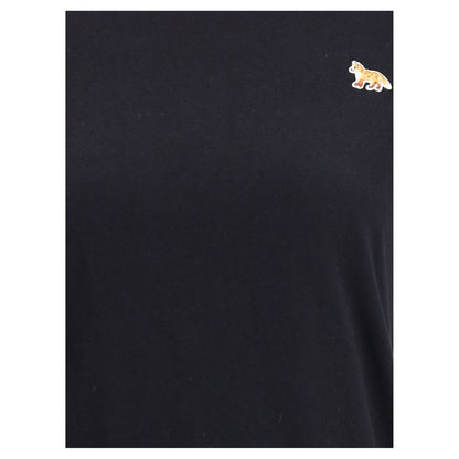 Maison Kitsuné Black Cotton T-Shirt - Baby Fox Regular Tee-Shirt