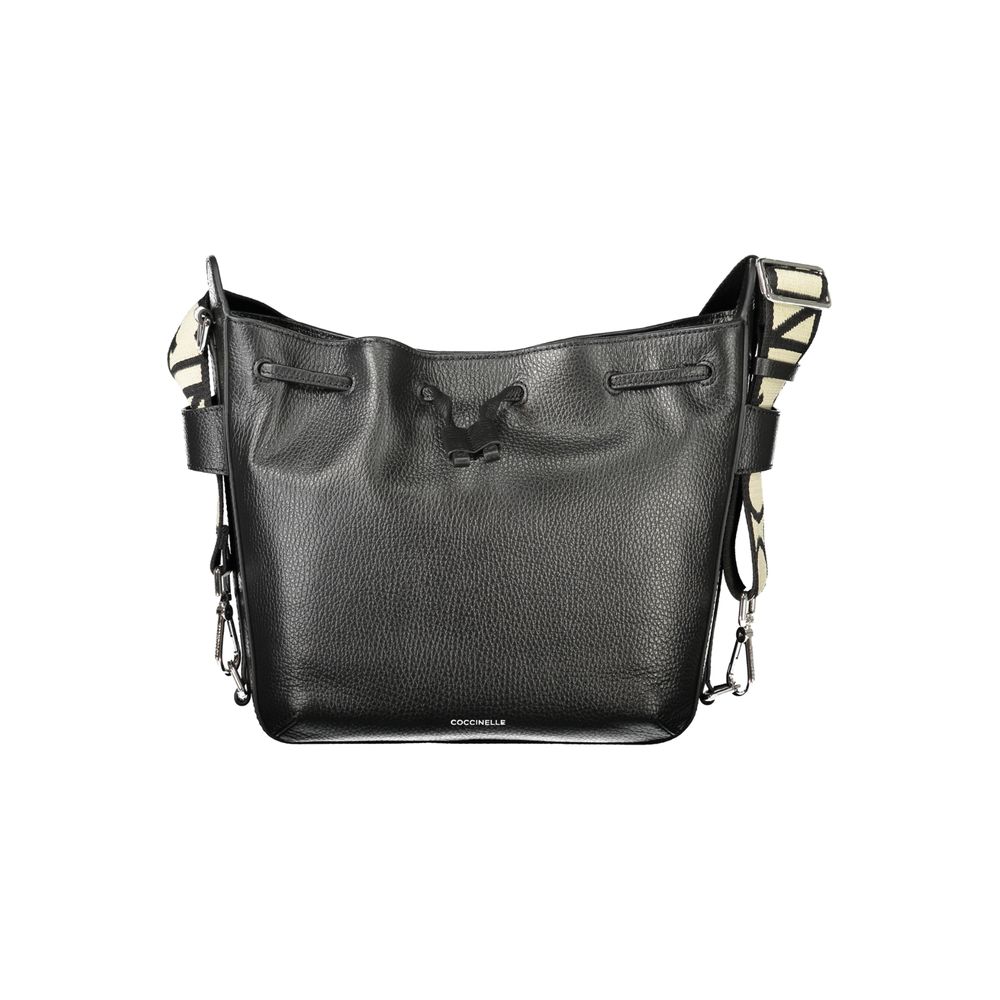 Coccinelle Black Leather Handbag - Gretel Ribbon Bag