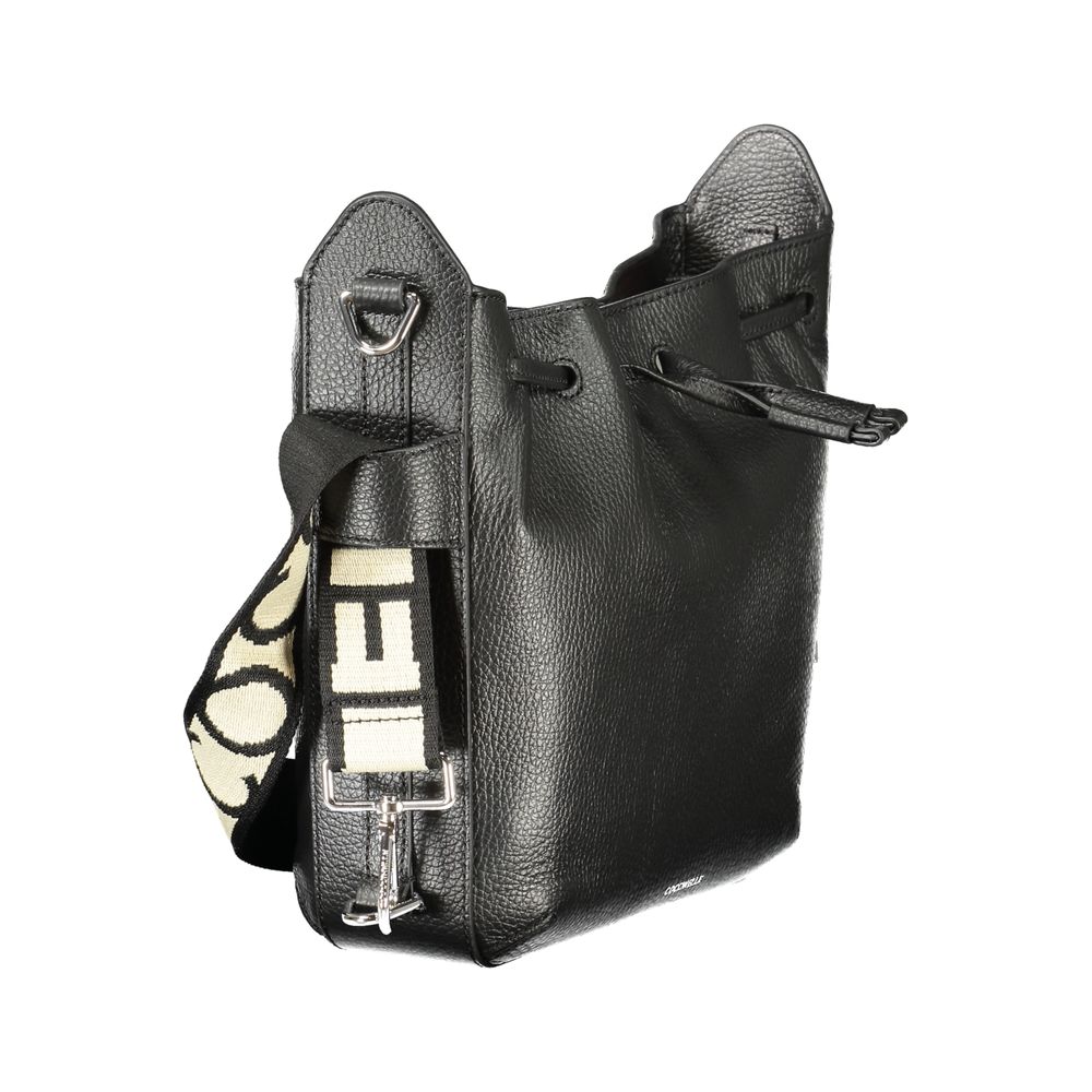 Coccinelle Black Leather Handbag - Gretel Ribbon Bag