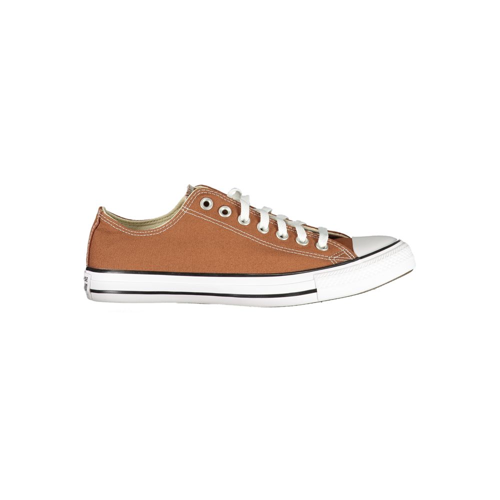 Converse Brown Polyester Athletic Sneakers - Unisex Lace-Up Sports Shoes