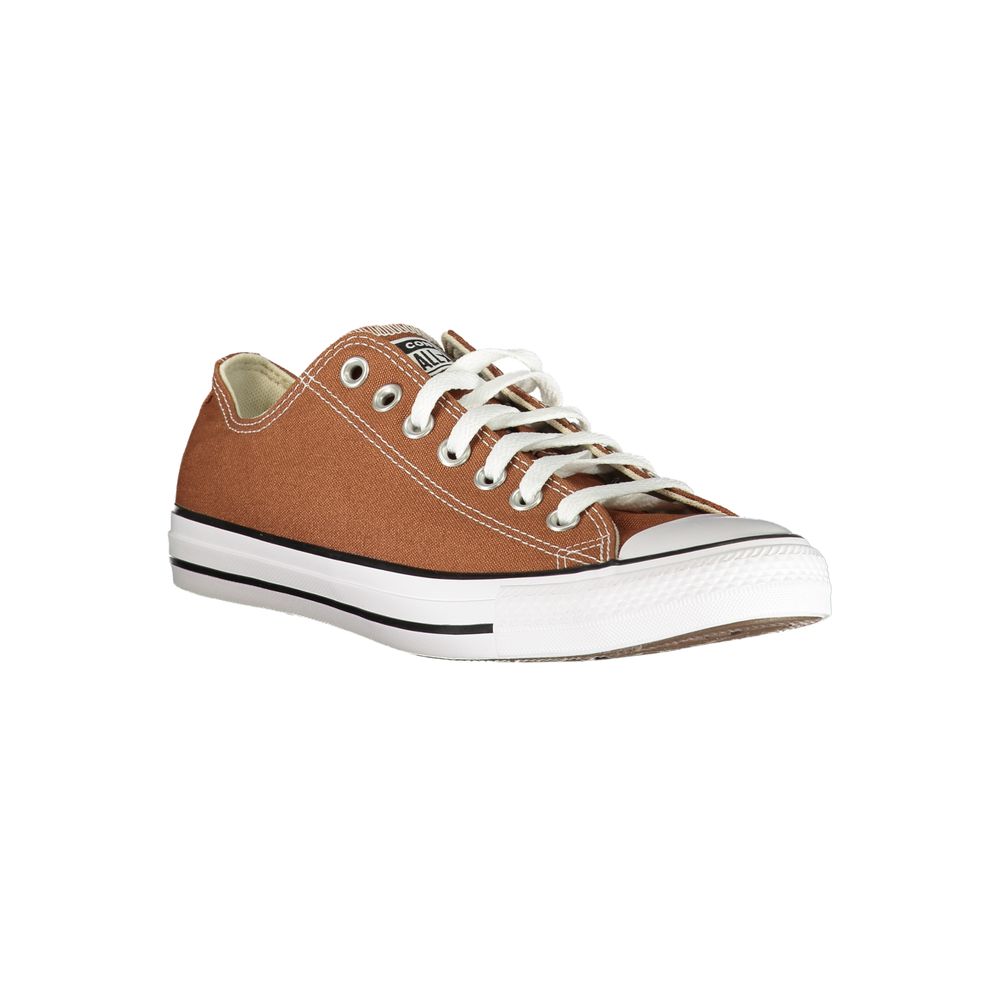 Converse Brown Polyester Athletic Sneakers - Unisex Lace-Up Sports Shoes