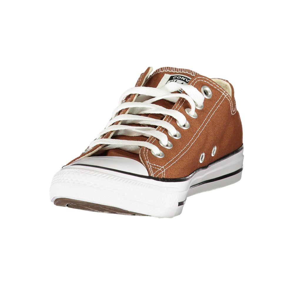 Converse Brown Polyester Athletic Sneakers - Unisex Lace-Up Sports Shoes