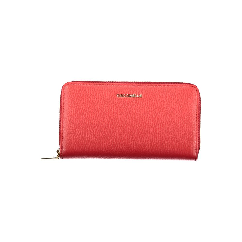 Coccinelle Red Leather Wallet - Sleek and Stylish