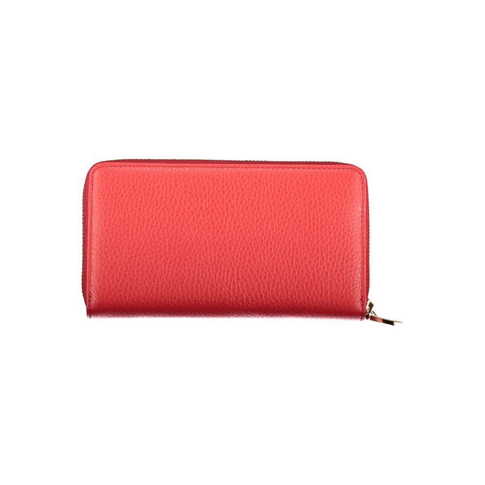 Coccinelle Red Leather Wallet - Sleek and Stylish