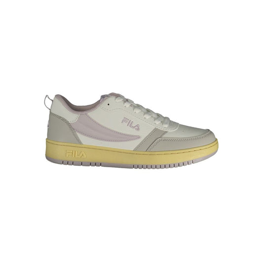 Fila White Athletic Sneakers with Wisteria Details