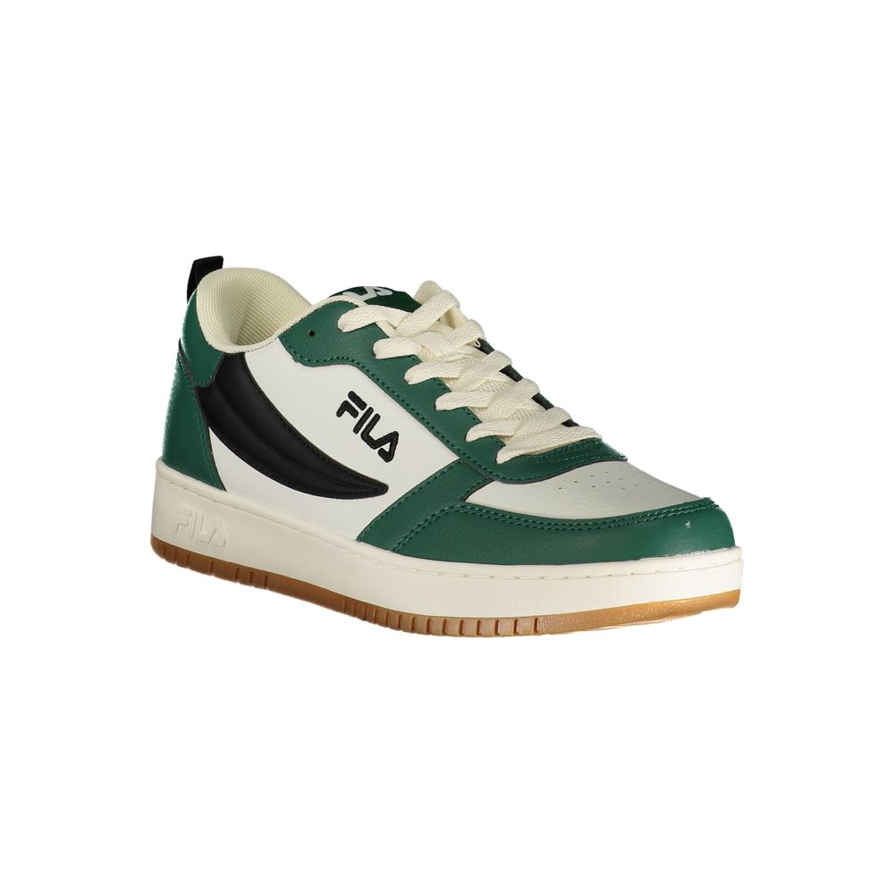 Fila White Polyester Athletic Sneakers - Elevate Your Game