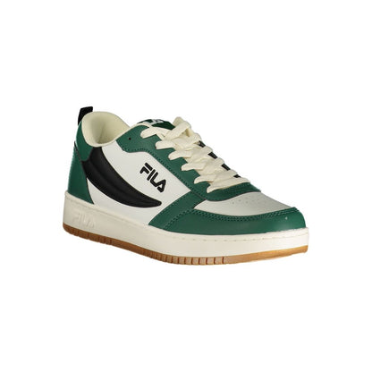 Fila White Polyester Athletic Sneakers - Elevate Your Game