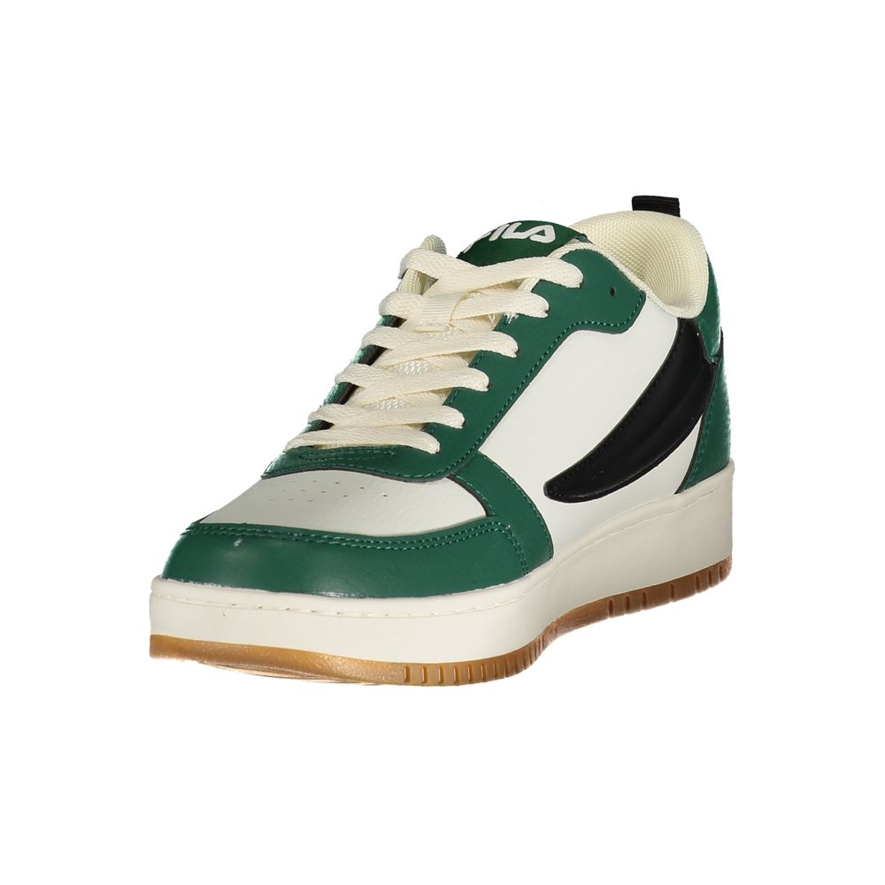 Fila White Polyester Athletic Sneakers - Elevate Your Game