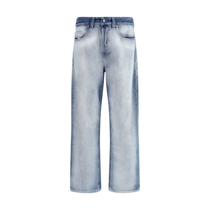 Diesel 2001 D-macro-fsi2 Blue Cotton Bootcut Jeans