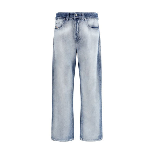 Diesel 2001 D-macro-fsi2 Blue Cotton Bootcut Jeans