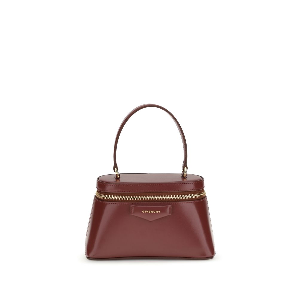 Givenchy Burgundy Calf Leather Bos Taurus Antigona Vanity Handbag