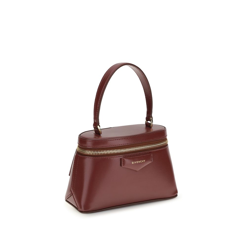 Givenchy Burgundy Calf Leather Bos Taurus Antigona Vanity Handbag