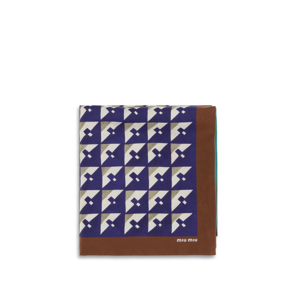Miu Miu Multicolor Silk Scarf - Effortless Elegance Redefined