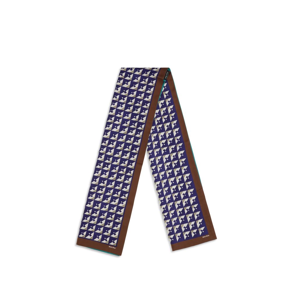 Miu Miu Multicolor Silk Scarf - Effortless Elegance Redefined