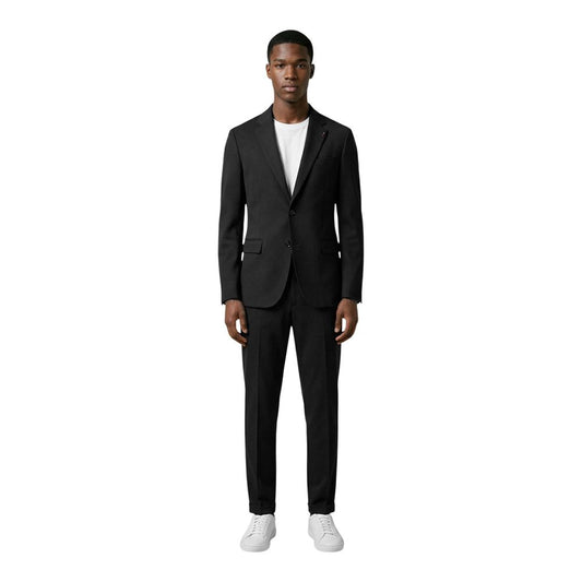 Mulish Black Cotton Two-Piece Suit ABS110 LEOPARDI