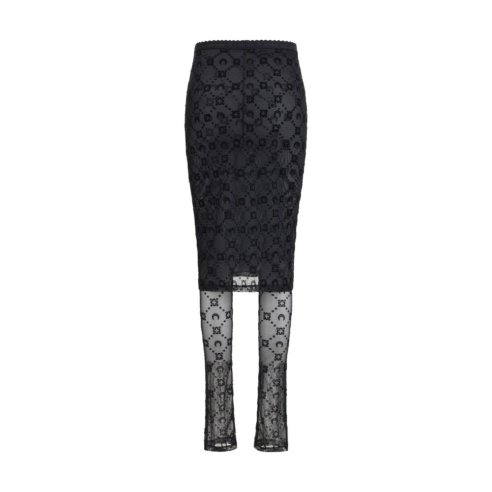 Marine Serre Moonogram Mesh Flock Pant-Skirt