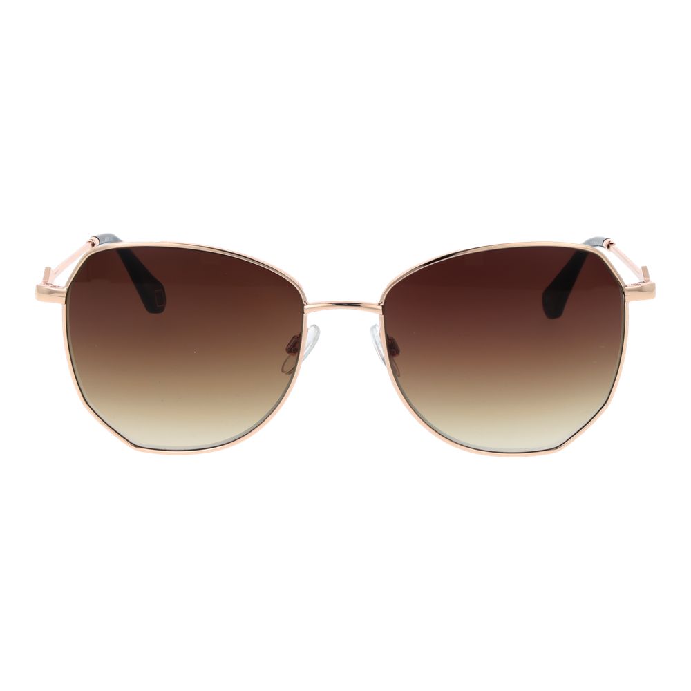 Replay Women’s Sunglasses – Rose Gold Butterfly Frame, Brown Gradient Lenses