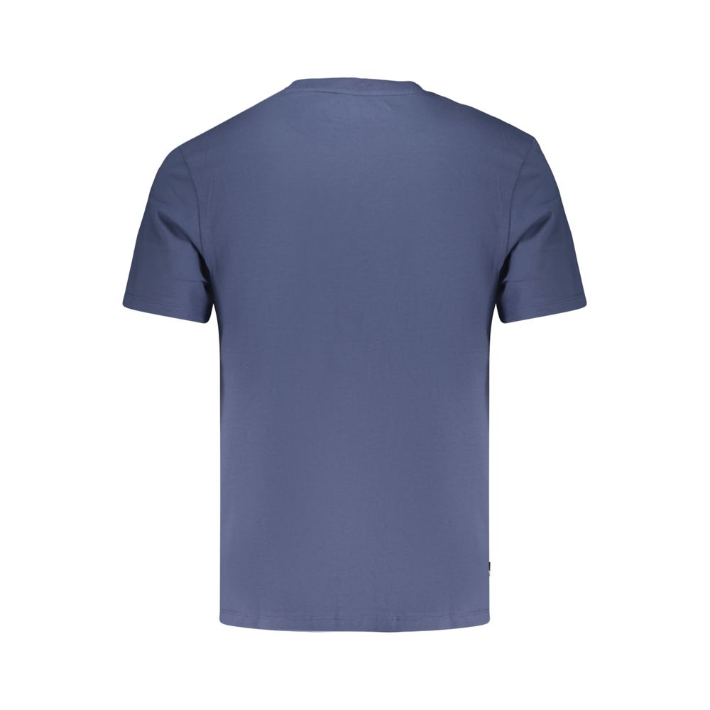 Timberland Blu Cotton Men T-Shirt: Rugged Style for Everyday Wear