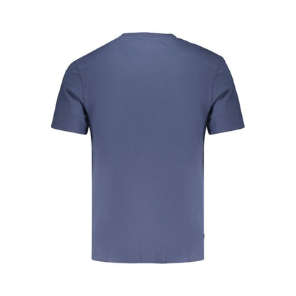 Timberland Blu Cotton Men T-Shirt: Rugged Style for Everyday Wear