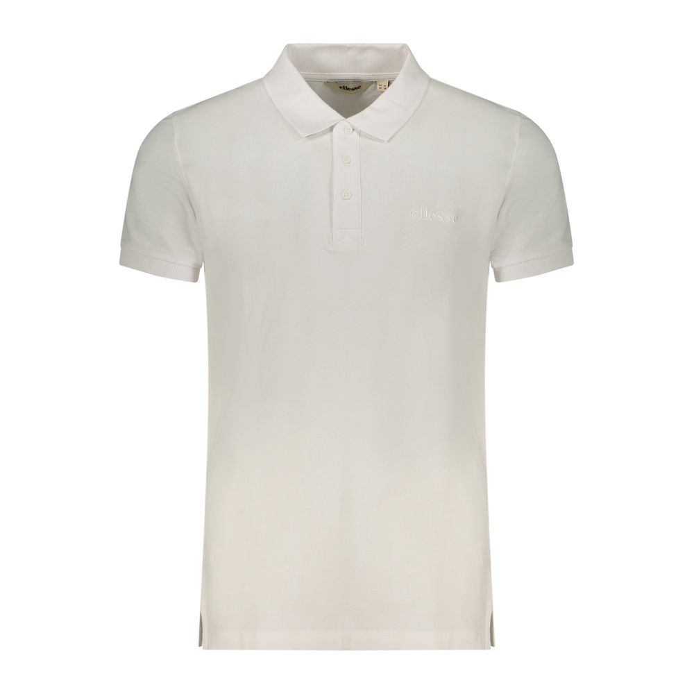 Ellesse Leonardo Polo Bianco 100% Cotone Men’s Polo Shirt