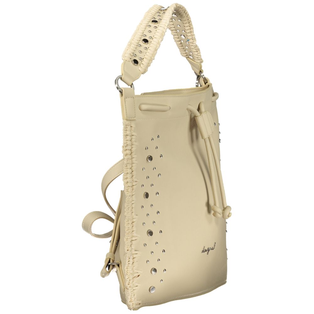 Desigual White Polyurethane Women's Backpack - Bianco Style Statement