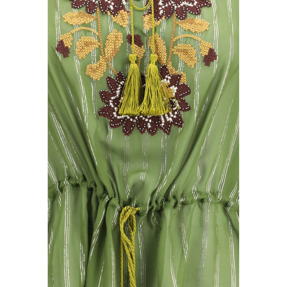 Valentino Green Silk Blouse