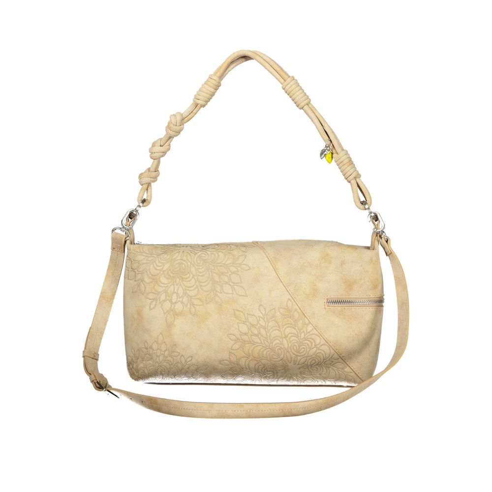 Desigual Beige Polyurethane Women's Shoulder Bag - Sierra Sand Huntington