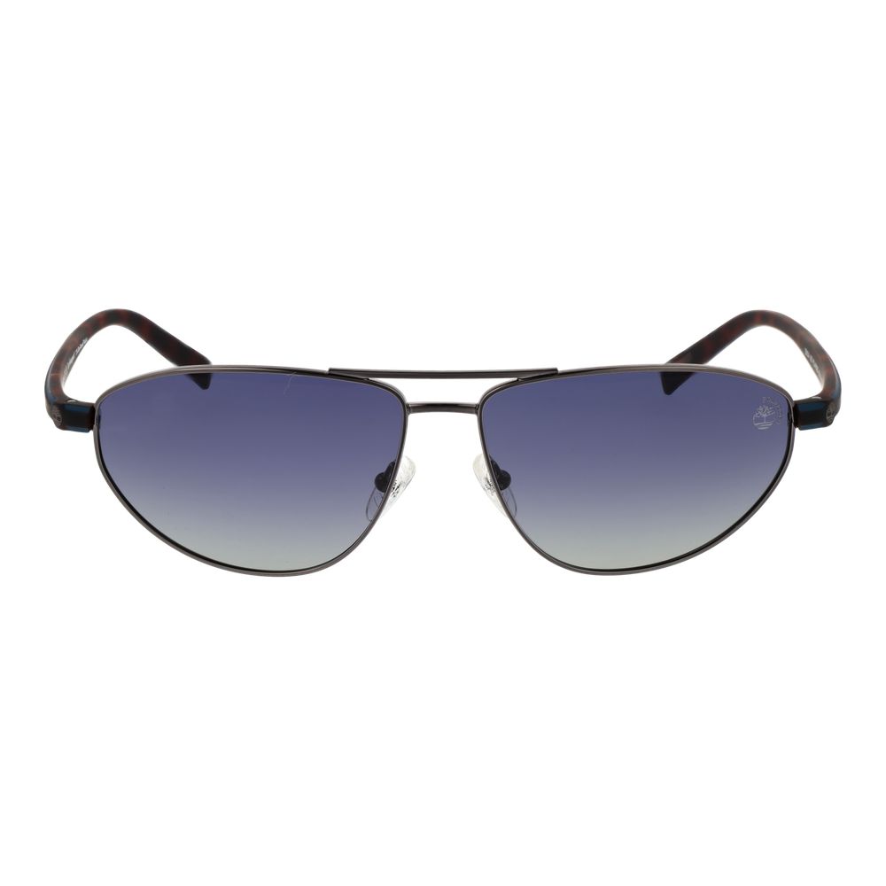 Timberland Silver Metal Sunglasses – Aviator Style, Grey Polarized Lenses