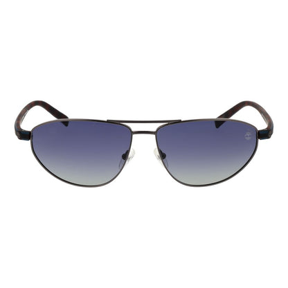 Timberland Silver Metal Sunglasses – Aviator Style, Grey Polarized Lenses