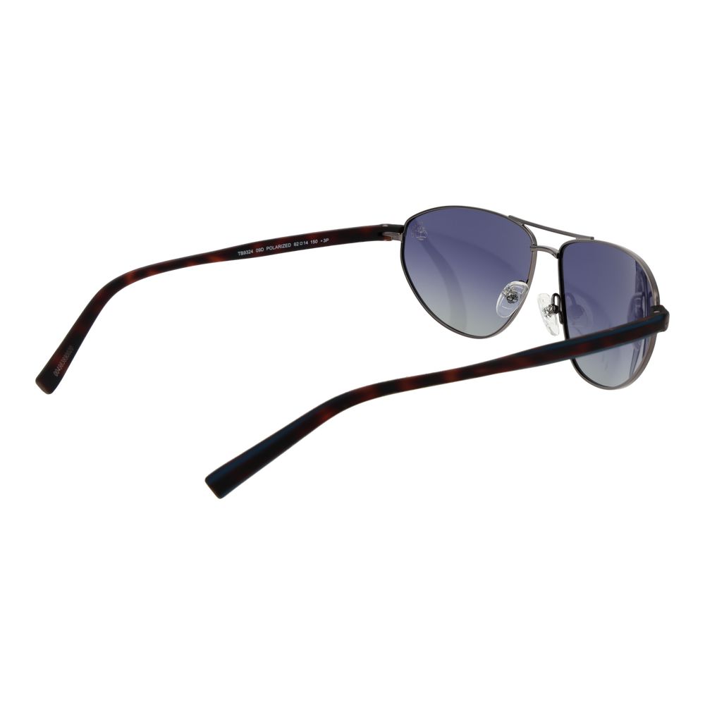 Timberland Silver Metal Sunglasses – Aviator Style, Grey Polarized Lenses