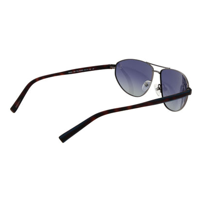 Timberland Silver Metal Sunglasses – Aviator Style, Grey Polarized Lenses