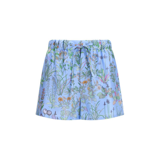Gucci Blue Silk Shorts – Elegance Redefined