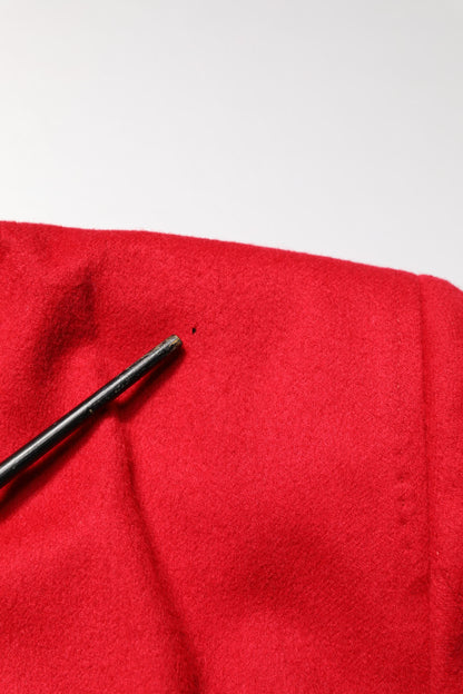 Dolce & Gabbana Red Cashmere Slim Fit Coat Jacket Blazer