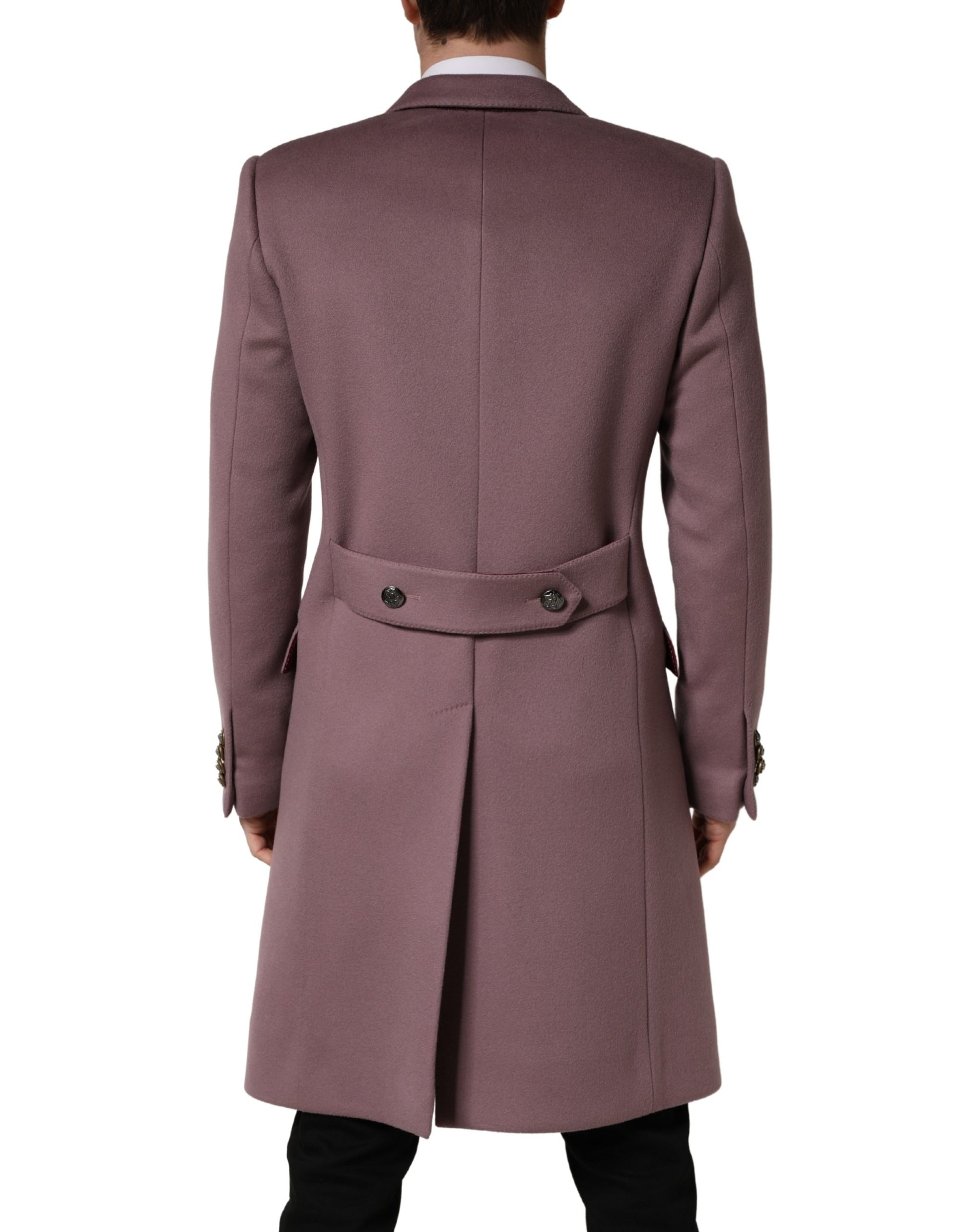 Dolce & Gabbana Brown Double Breasted Men Trench Coat Jacket