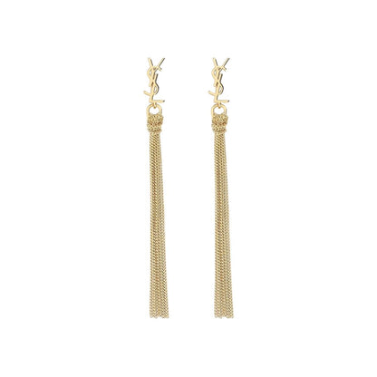 Bo Pompons Earrings by Saint Laurent – Gold Brass Elegance