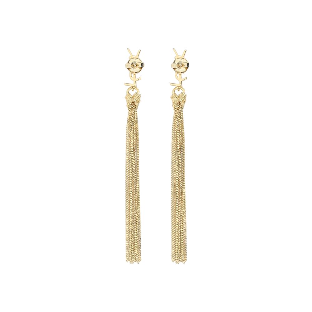 Bo Pompons Earrings by Saint Laurent – Gold Brass Elegance