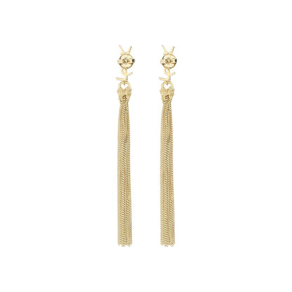 Bo Pompons Earrings by Saint Laurent – Gold Brass Elegance