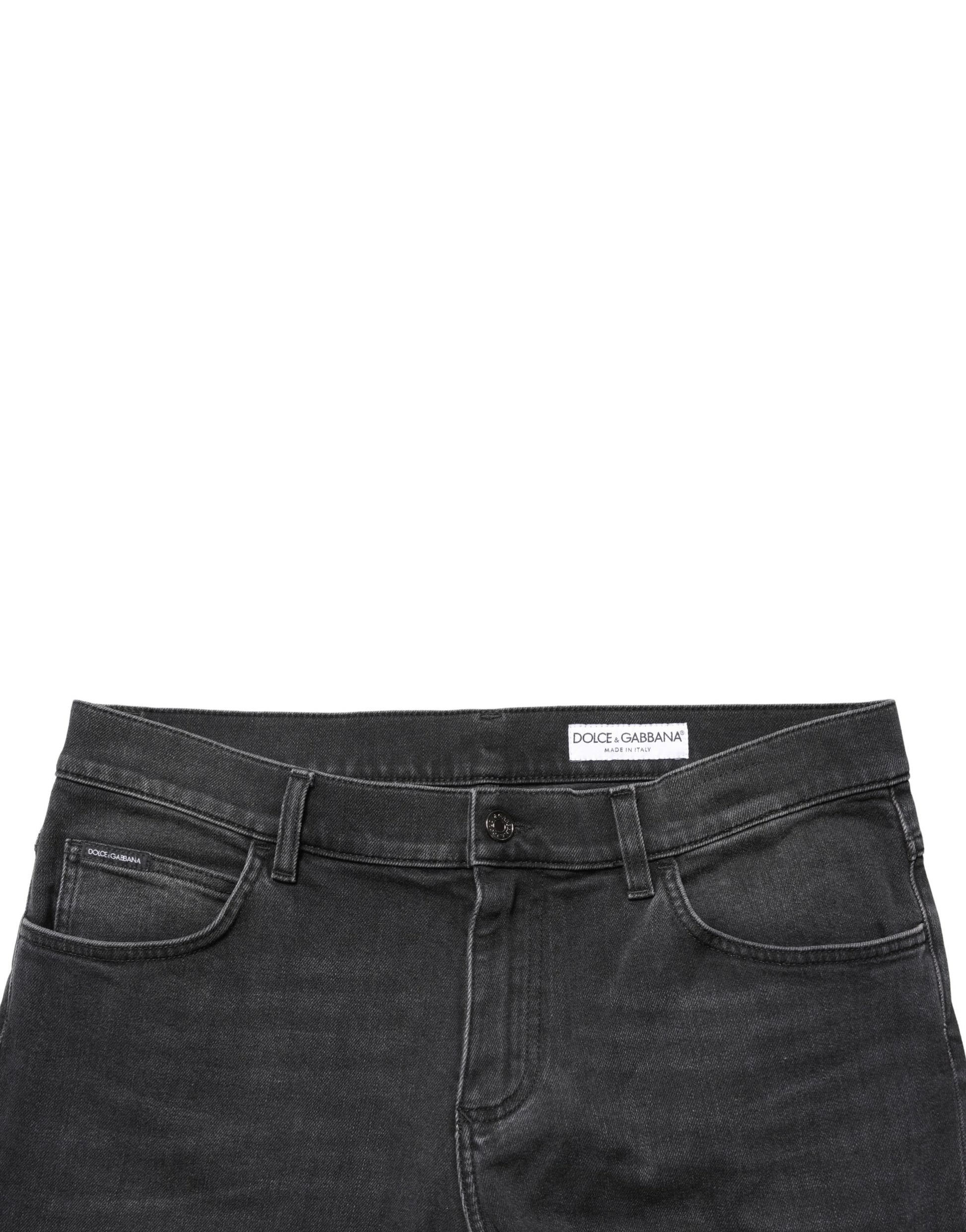 Dolce & Gabbana Black Cotton Stretch Regular Skinny Denim Jeans
