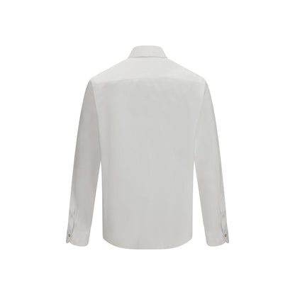 Valentino White Cotton Dress Shirt - VGold Detail