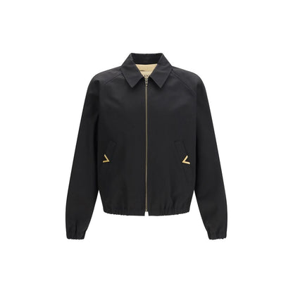 Valentino Black Cotton Bomber Jacket