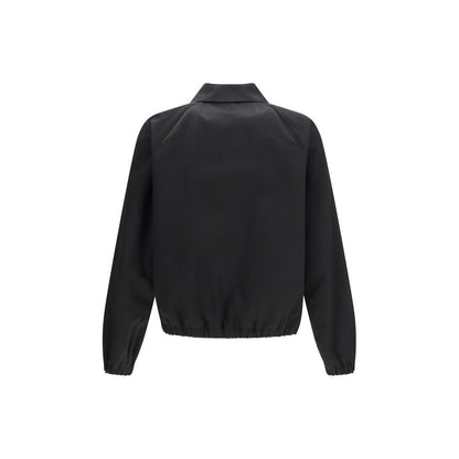 Valentino Black Cotton Bomber Jacket