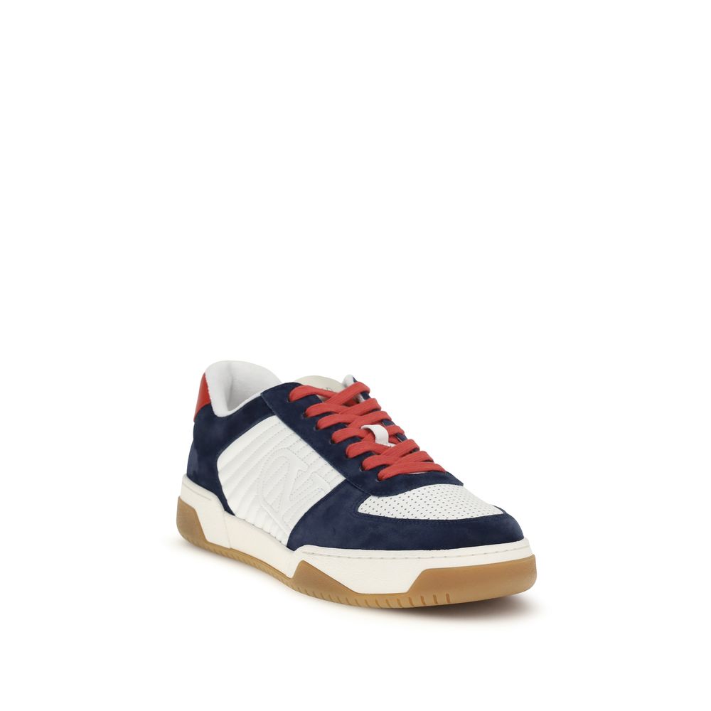 Valentino Garavani Black Calf Leather Bos Taurus Athletic Sneakers