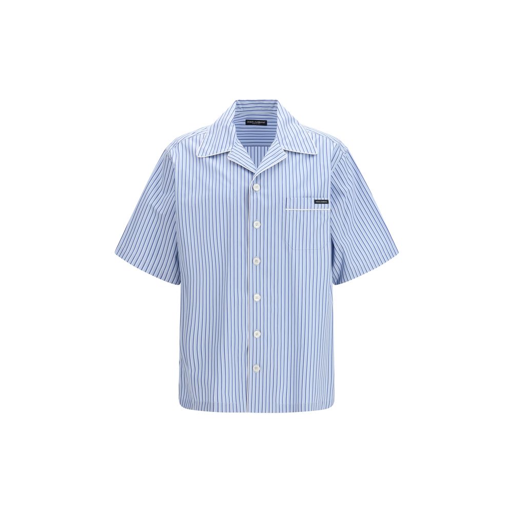 Dolce & Gabbana Striped Poplin Hawaii Shirt