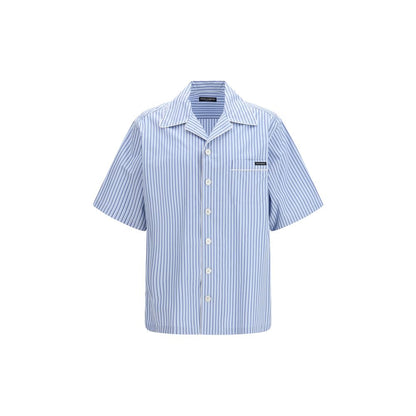 Dolce & Gabbana Striped Poplin Hawaii Shirt