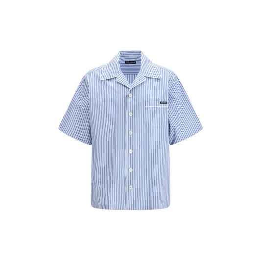Dolce & Gabbana Striped Poplin Hawaii Shirt