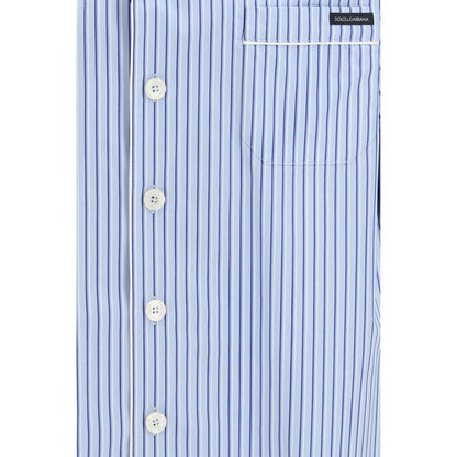 Dolce & Gabbana Striped Poplin Hawaii Shirt